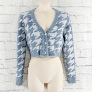 🔵BOGO FREE🔵 Gina Cropped Sweater Houndstooth Sz S